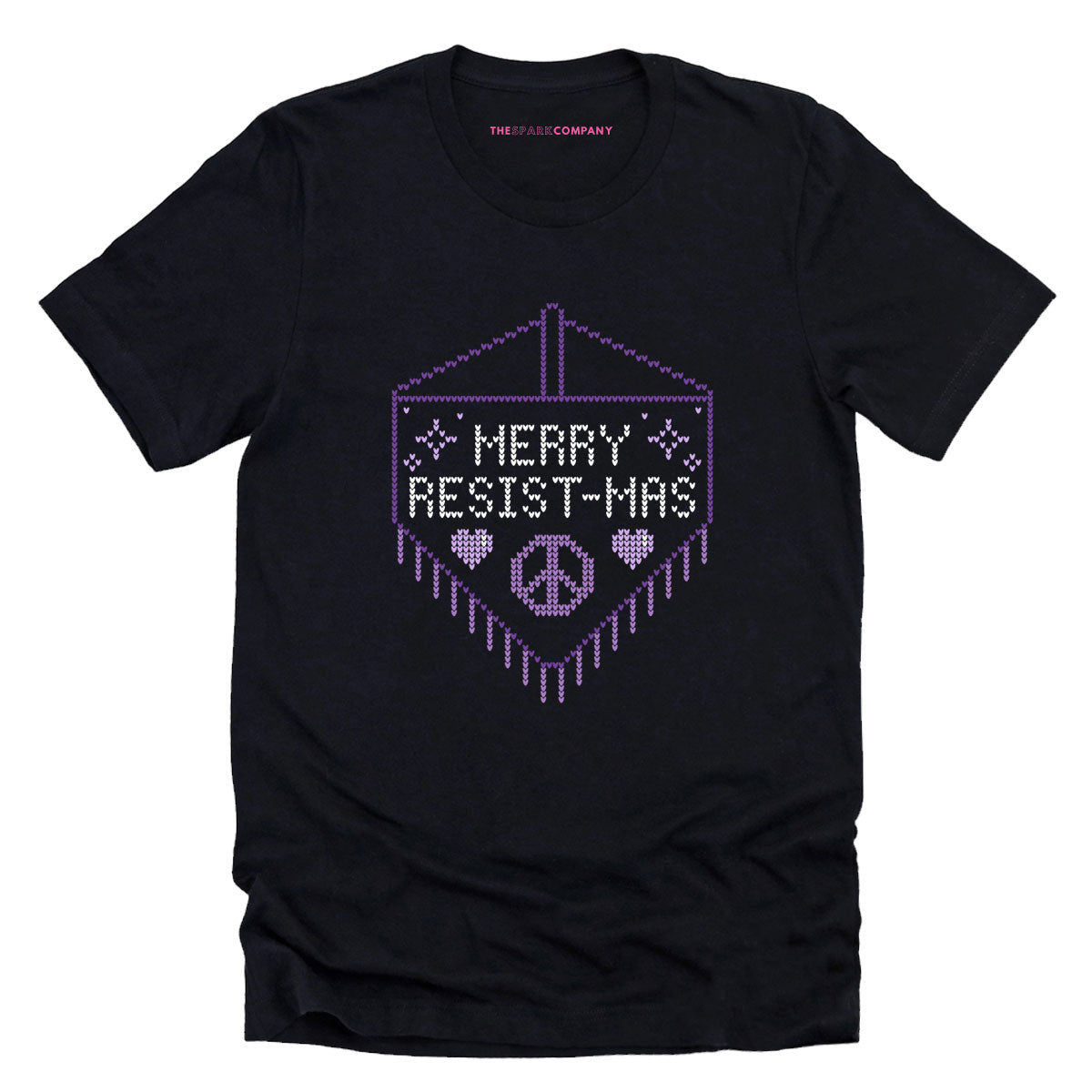 Merry Resist-mas Ugly Christmas T-Shirt-Feminist Apparel, Feminist Clothing, Feminist T Shirt, BC3001-The Spark Company