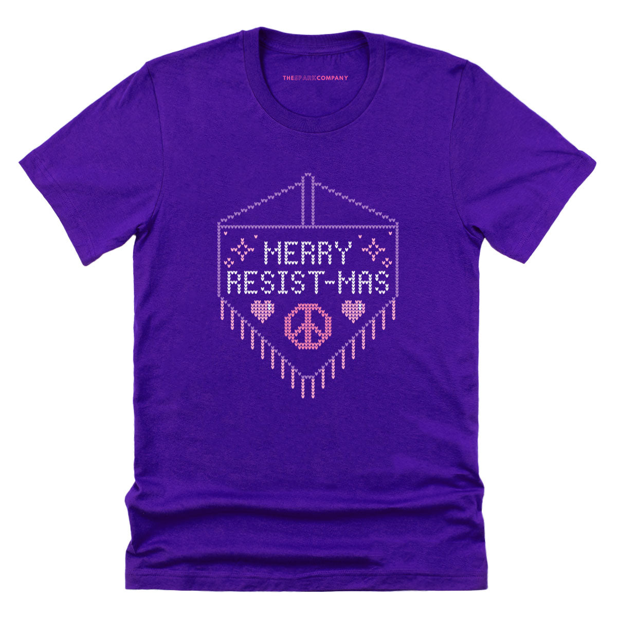 Merry Resist-mas Ugly Christmas T-Shirt-Feminist Apparel, Feminist Clothing, Feminist T Shirt, BC3001-The Spark Company