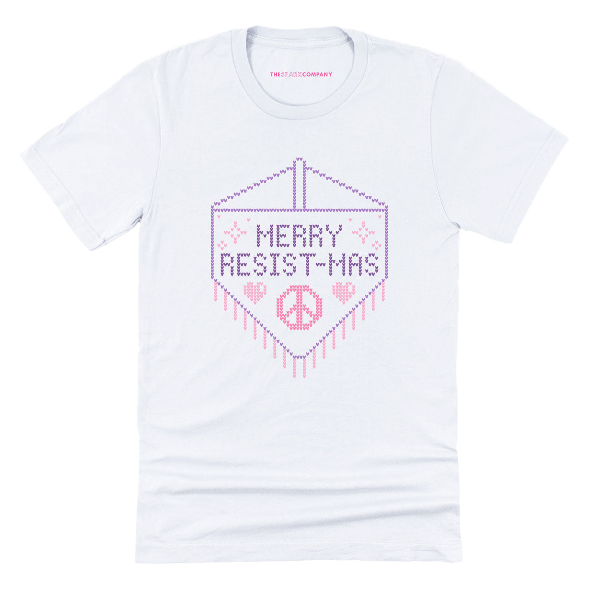 Merry Resist-mas Ugly Christmas T-Shirt-Feminist Apparel, Feminist Clothing, Feminist T Shirt, BC3001-The Spark Company