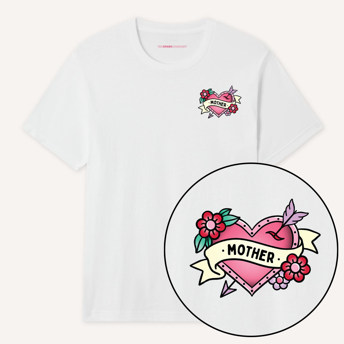 Mother Heart T-Shirt-Feminist Apparel, Feminist Clothing, Feminist T Shirt, BC3001-The Spark Company
