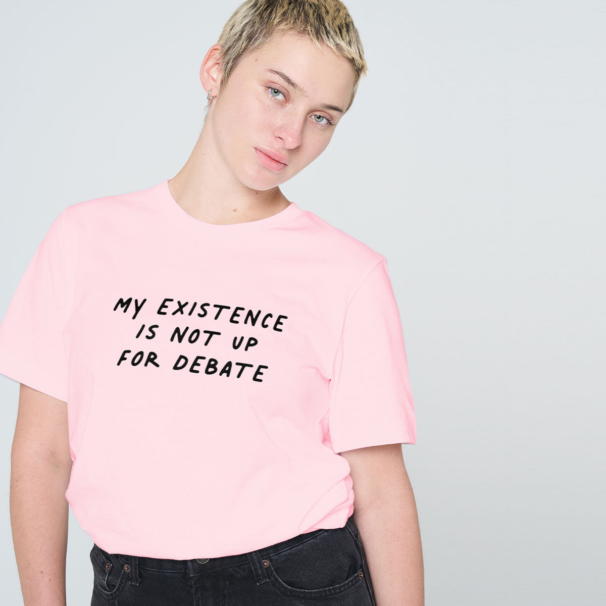 My Existence Is Not Up For Debate T-Shirt-Feminist Apparel, Feminist Clothing, Feminist T Shirt, BC3001-The Spark Company
