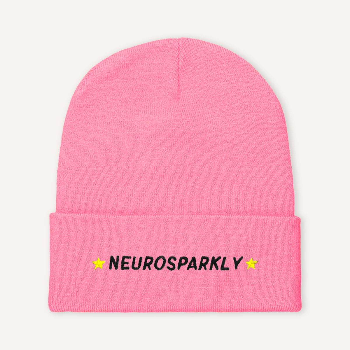 Neurosparkly Embroidered Beanie Hat-Feminist Apparel, Feminist Gift, Feminist Cuffed Beanie Hat, BB45-The Spark Company