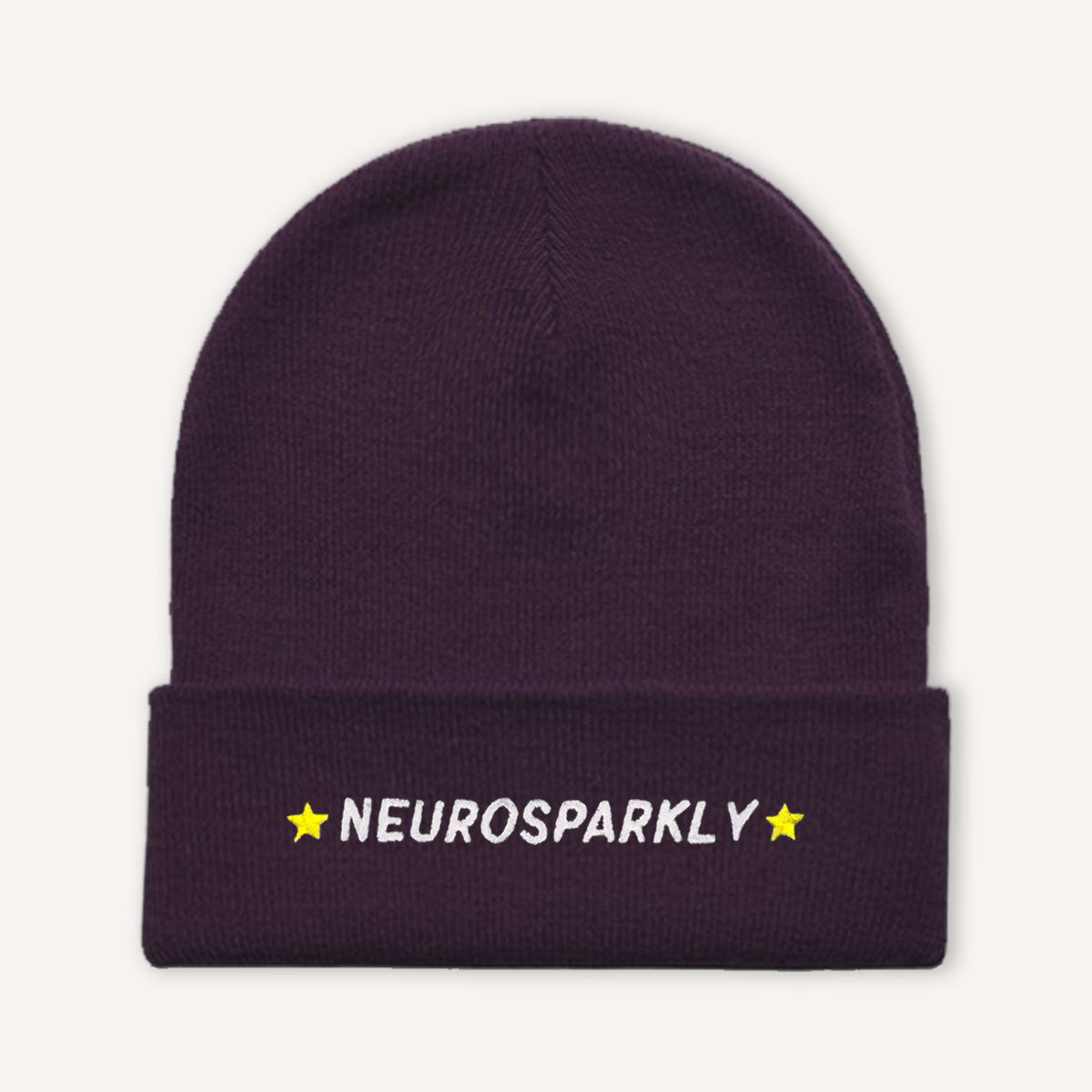 Neurosparkly Embroidered Beanie Hat-Feminist Apparel, Feminist Gift, Feminist Cuffed Beanie Hat, BB45-The Spark Company