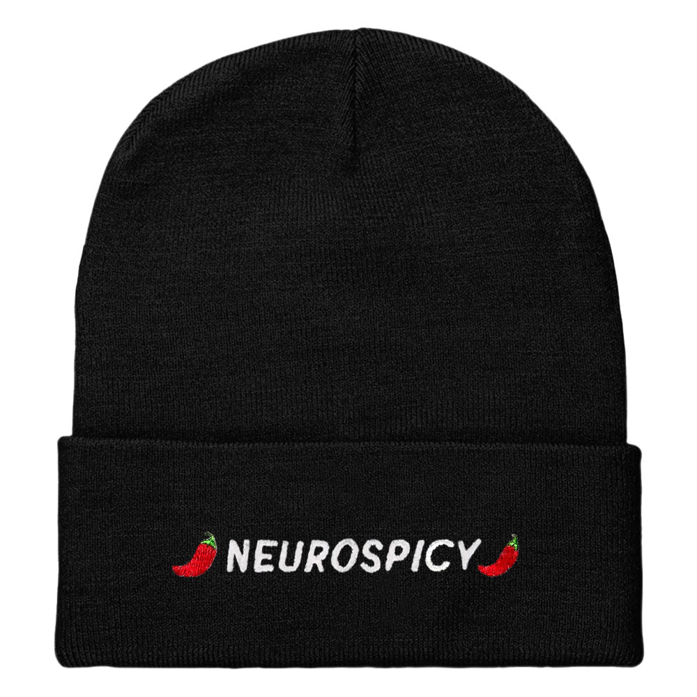 Neurospicy Embroidered Beanie Hat-Feminist Apparel, Feminist Gift, Feminist Cuffed Beanie Hat, BB45-The Spark Company