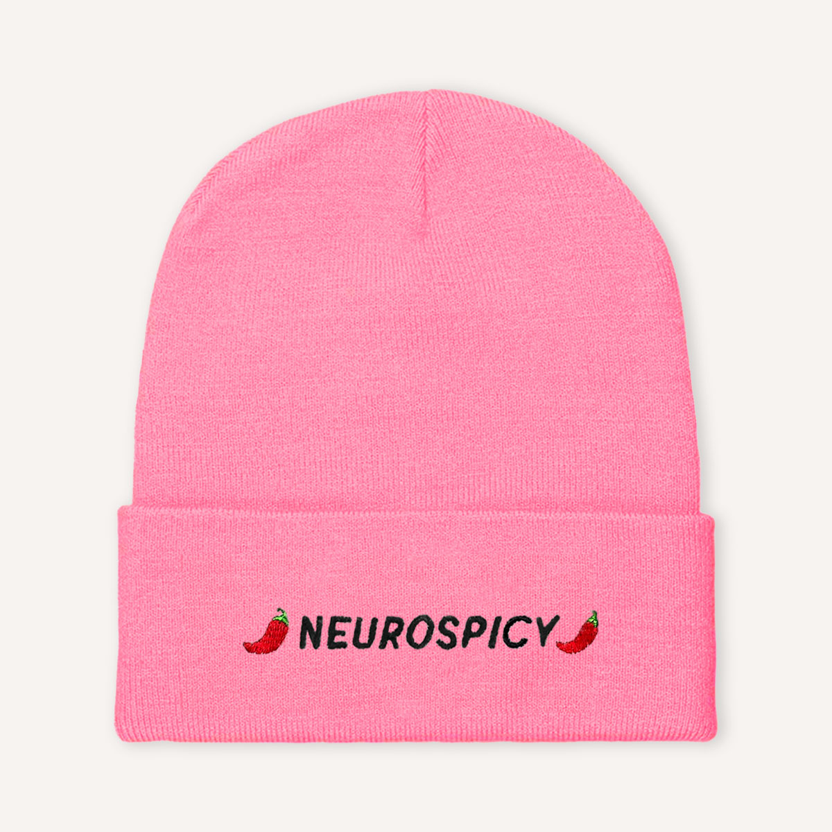 Neurospicy Embroidered Beanie Hat-Feminist Apparel, Feminist Gift, Feminist Cuffed Beanie Hat, BB45-The Spark Company