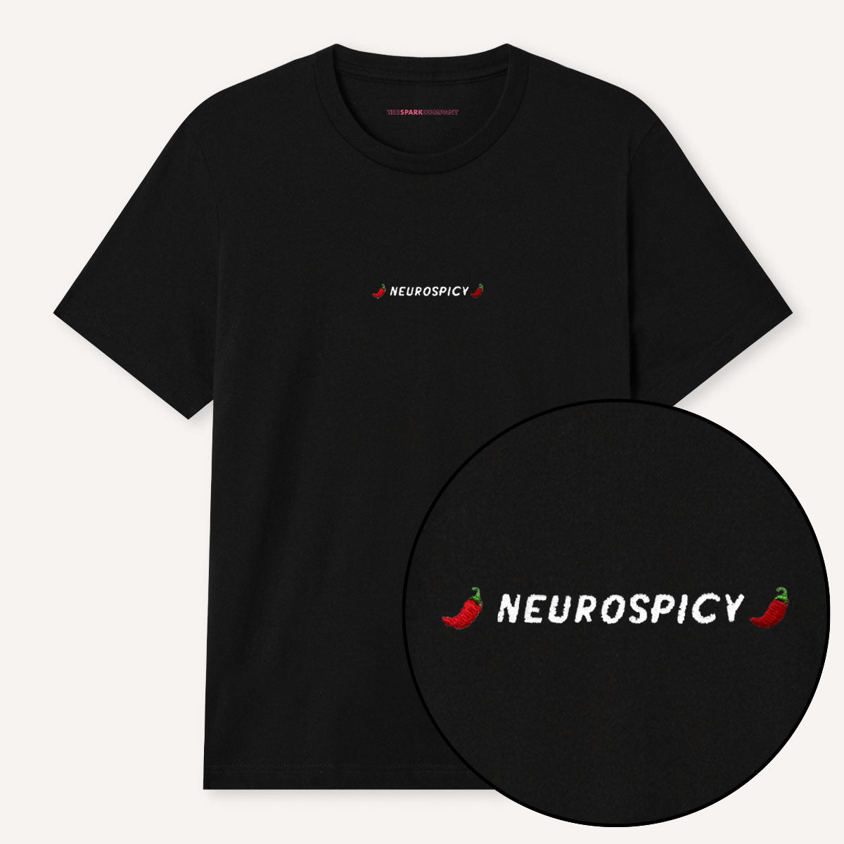 Neurospicy Embroidered T-Shirt-Feminist Apparel, Feminist Clothing, Feminist T Shirt, BC3001-The Spark Company