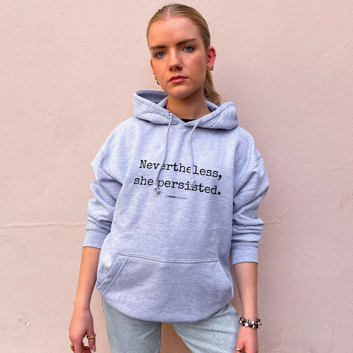 Nevertheless She Persisted Hoodie-Feminist Apparel, Feminist Clothing, Feminist Hoodie, JH001-The Spark Company