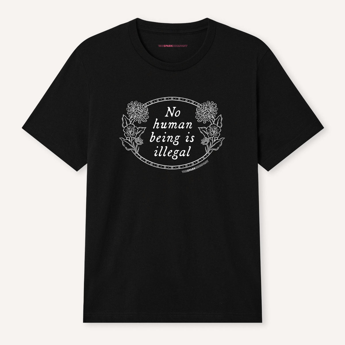 No Human Being Is Illegal T-Shirt-Feminist Apparel, Feminist Clothing, Feminist T Shirt, BC3001-The Spark Company