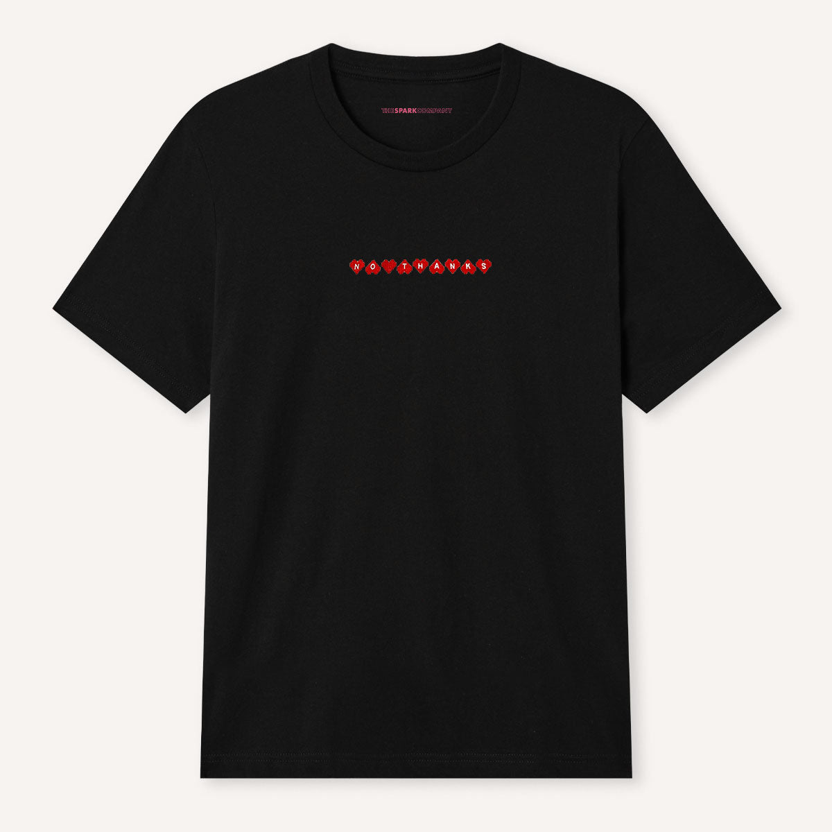 No Thanks Embroidered T-Shirt-Feminist Apparel, Feminist Clothing, Feminist T Shirt-The Spark Company