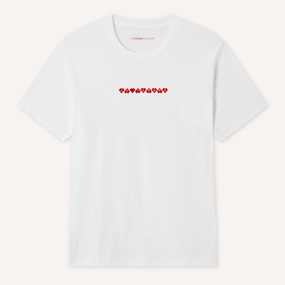 No Thanks Embroidered T-Shirt-Feminist Apparel, Feminist Clothing, Feminist T Shirt-The Spark Company