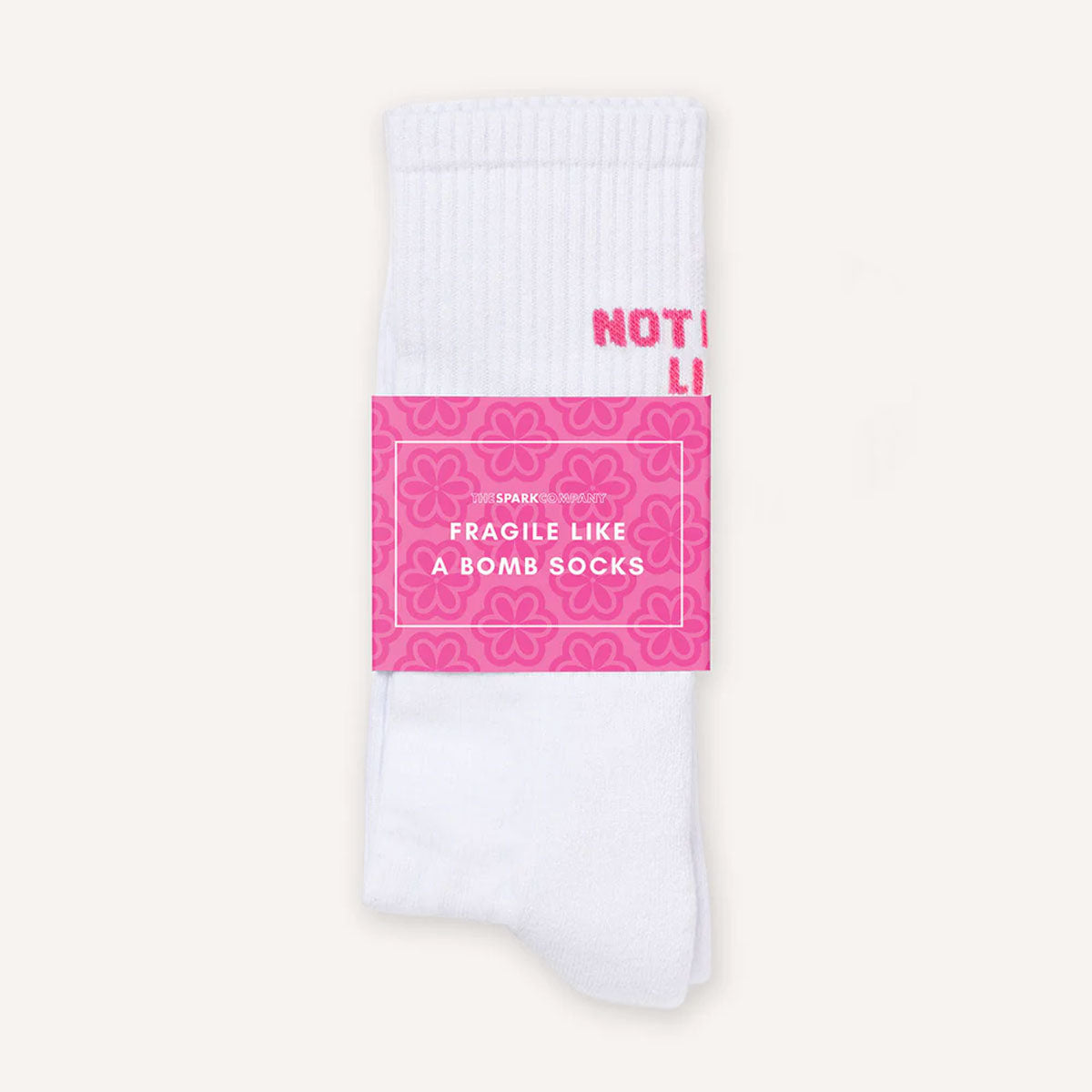 Not Fragile Like A Flower, Fragile Like A Bomb Socks-Feminist Apparel, Feminist Clothing, Feminist Socks-The Spark Company