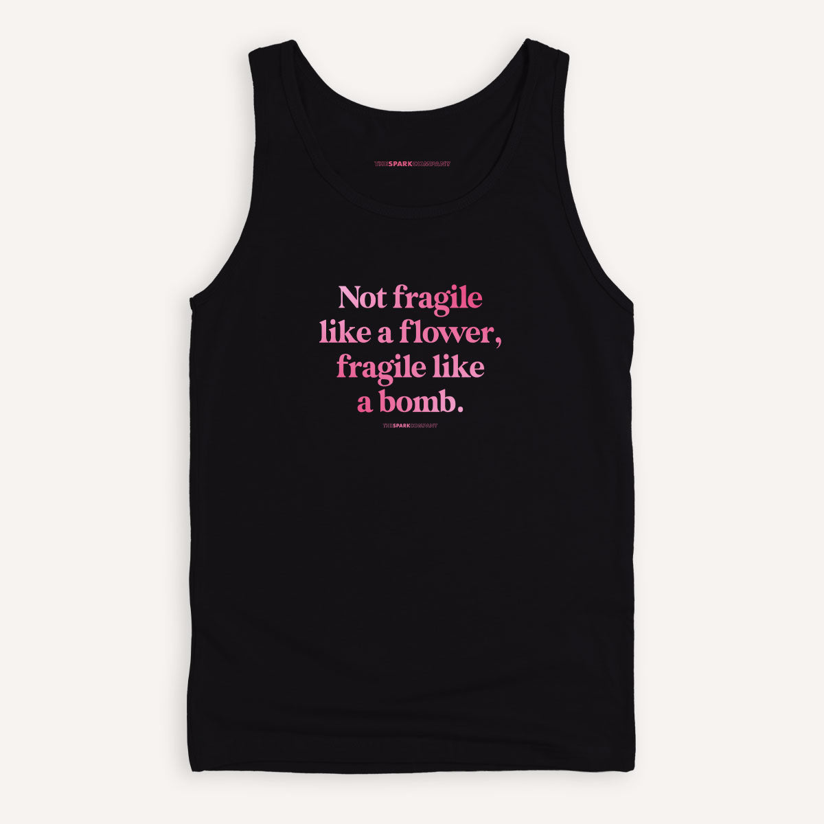 Not Fragile Like A Flower, Fragile Like A Bomb Tank Top-Feminist Apparel, Feminist Clothing, Feminist Tank, 03980-The Spark Company