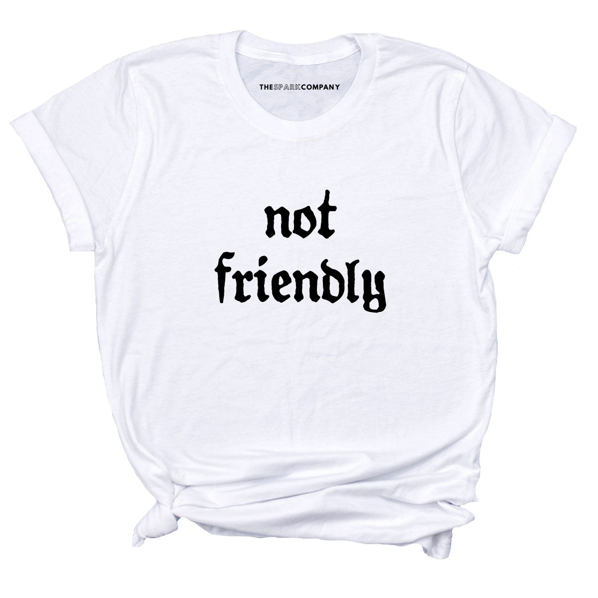 Not Friendly T-Shirt-Feminist Apparel, Feminist Clothing, Feminist T Shirt, BC3001-The Spark Company