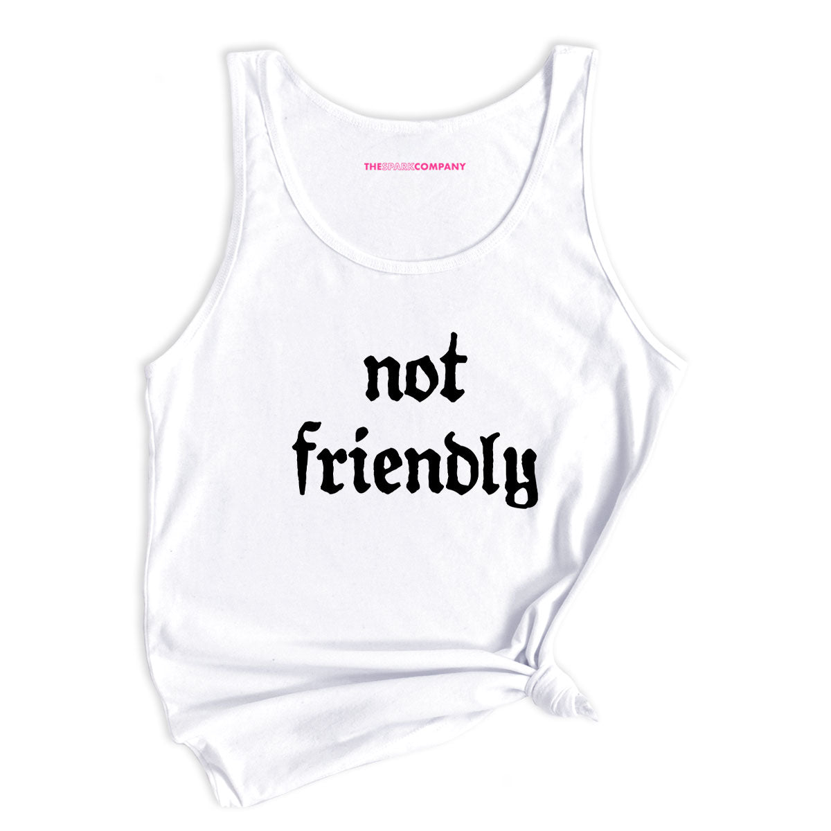 Not Friendly Tank Top-Feminist Apparel, Feminist Clothing, Feminist Tank, 03980-The Spark Company