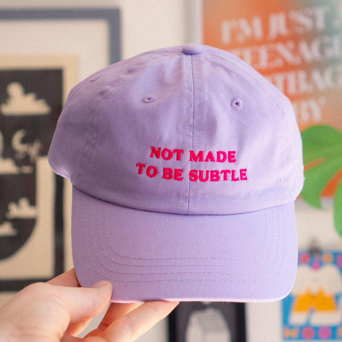 Not Made To Be Subtle Slogan Cap-Feminist Apparel, Feminist Gift, Slogan Cap, BC653-The Spark Company