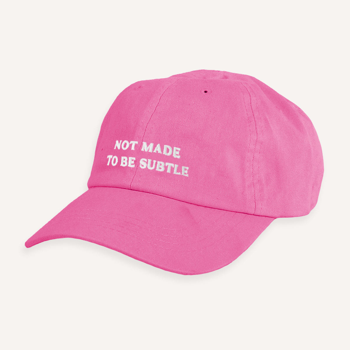 Not Made To Be Subtle Slogan Cap-Feminist Apparel, Feminist Gift, Slogan Cap, BC653-The Spark Company