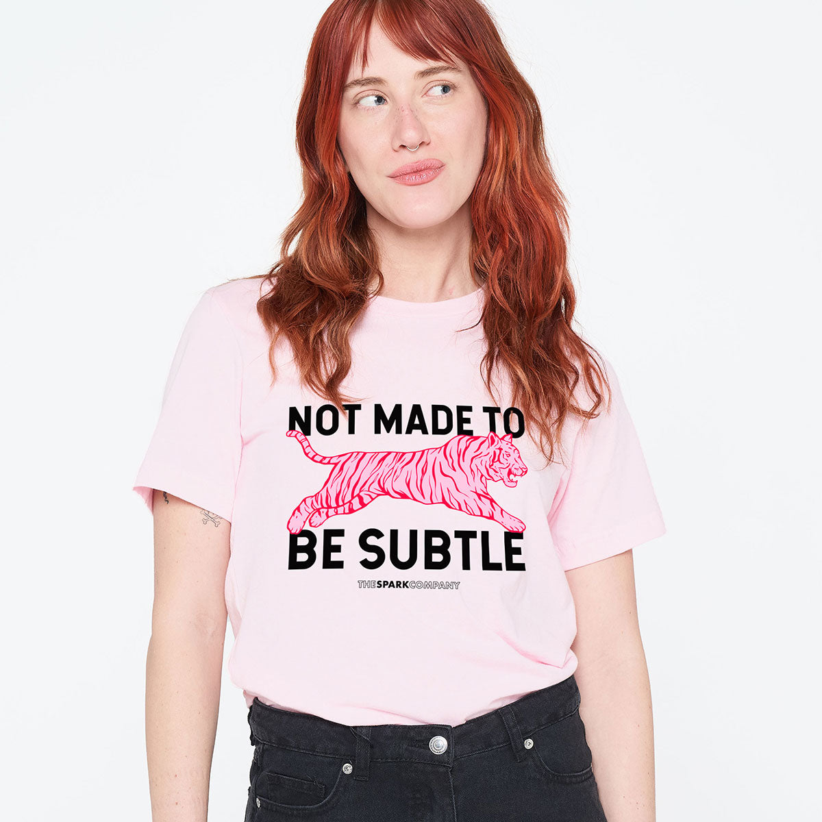 Not Made To Be Subtle T-Shirt-Feminist Apparel, Feminist Clothing, Feminist T Shirt, BC3001-The Spark Company