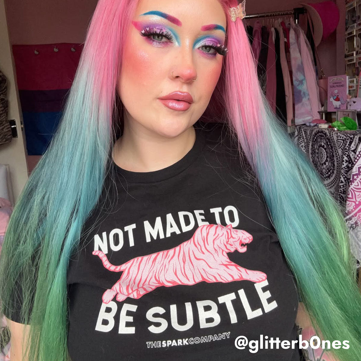 Not Made To Be Subtle T-Shirt-Feminist Apparel, Feminist Clothing, Feminist T Shirt, BC3001-The Spark Company