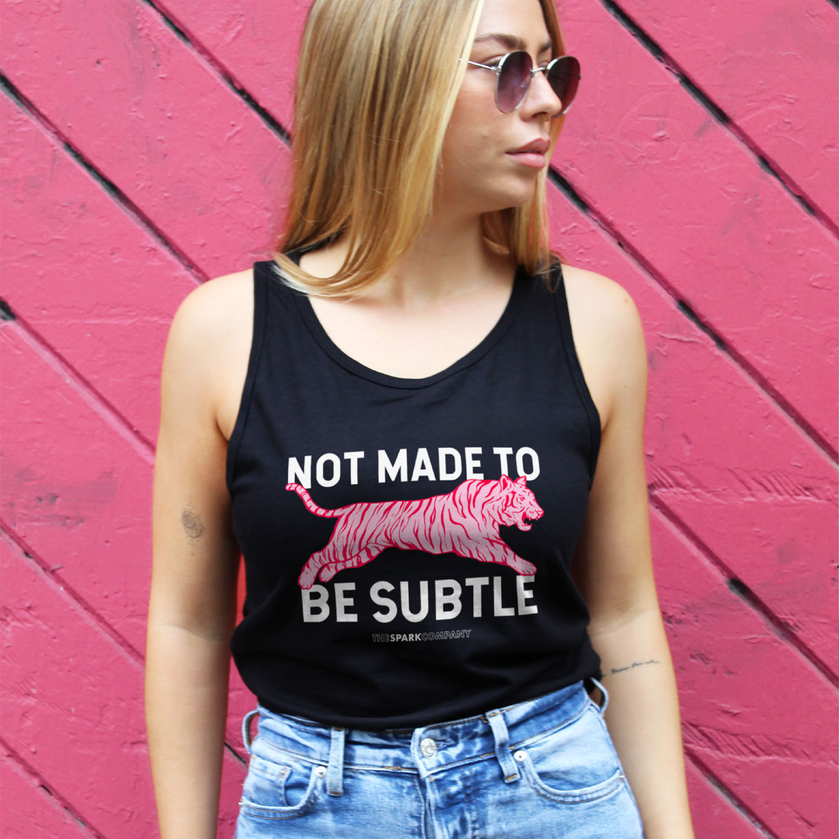 Not Made To Be Subtle Tank Top-Feminist Apparel, Feminist Clothing, Feminist Tank, 03980-The Spark Company