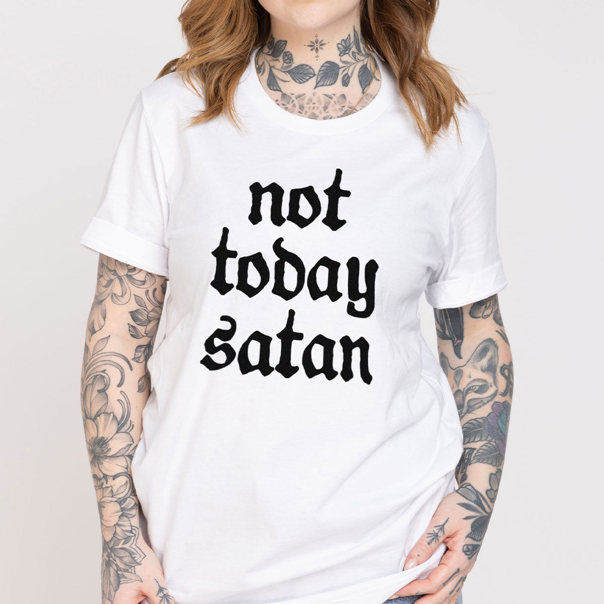 Not Today Satan T-Shirt-Feminist Apparel, Feminist Clothing, Feminist T Shirt-The Spark Company