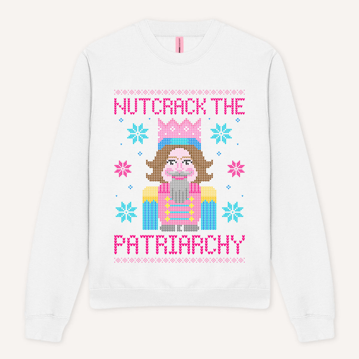 Nutcrack The Patriarchy Ugly Christmas Jumper-Feminist Apparel, Feminist Clothing, Feminist Sweatshirt, JH030-The Spark Company