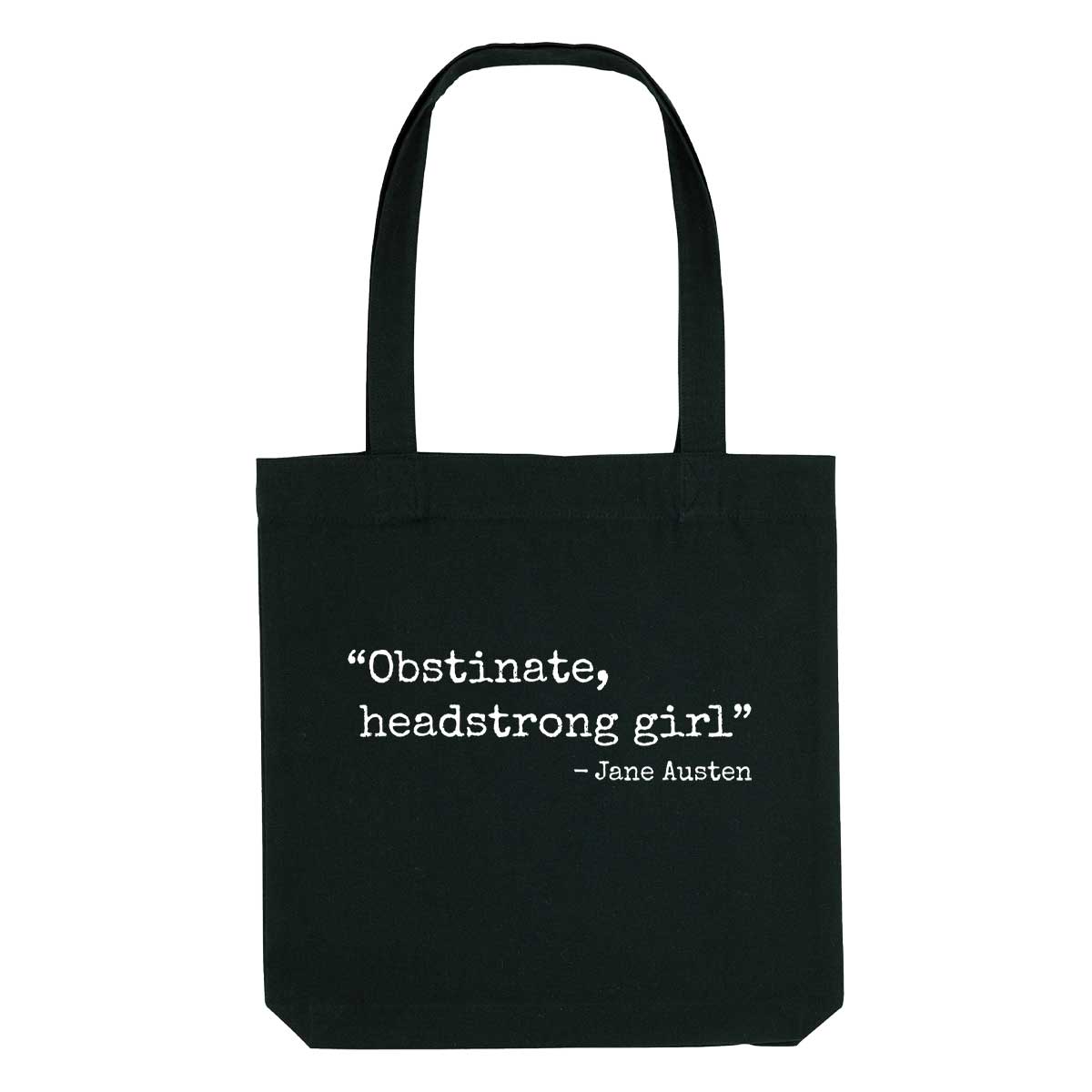 Obstinate Headstrong Girl Strong As Hell Tote Bag-Feminist Apparel, Feminist Gift, Feminist Tote Bag-The Spark Company