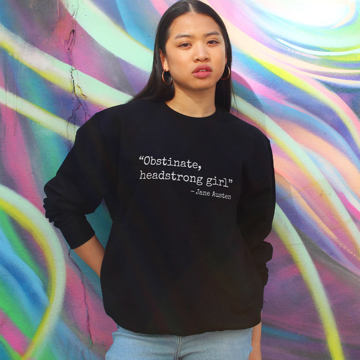 Obstinate, Headstrong Girl Sweatshirt-Feminist Apparel, Feminist Clothing, Feminist Sweatshirt, JH030-The Spark Company