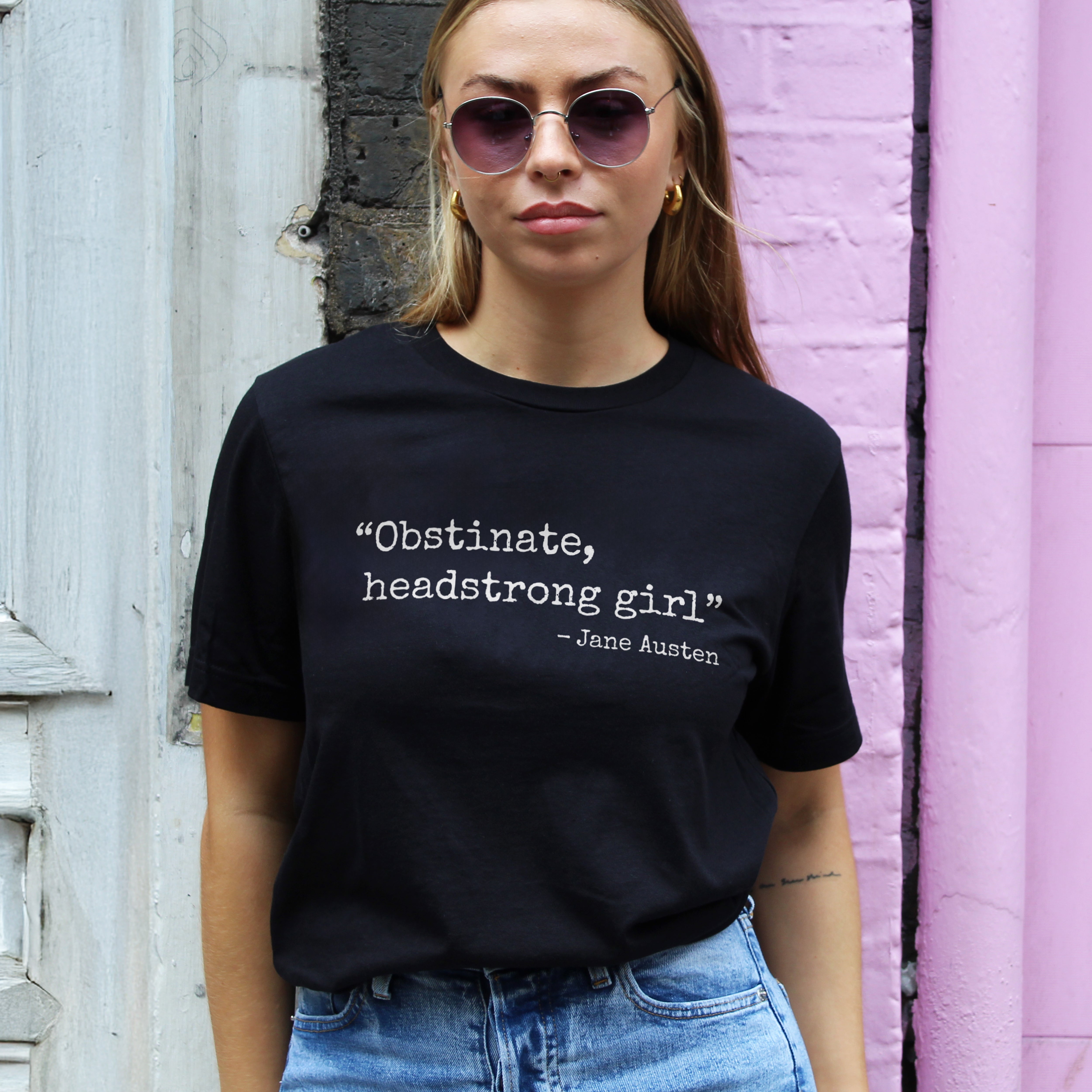 Obstinate, Headstrong Girl T-Shirt-Feminist Apparel, Feminist Clothing, Feminist T Shirt, BC3001-The Spark Company
