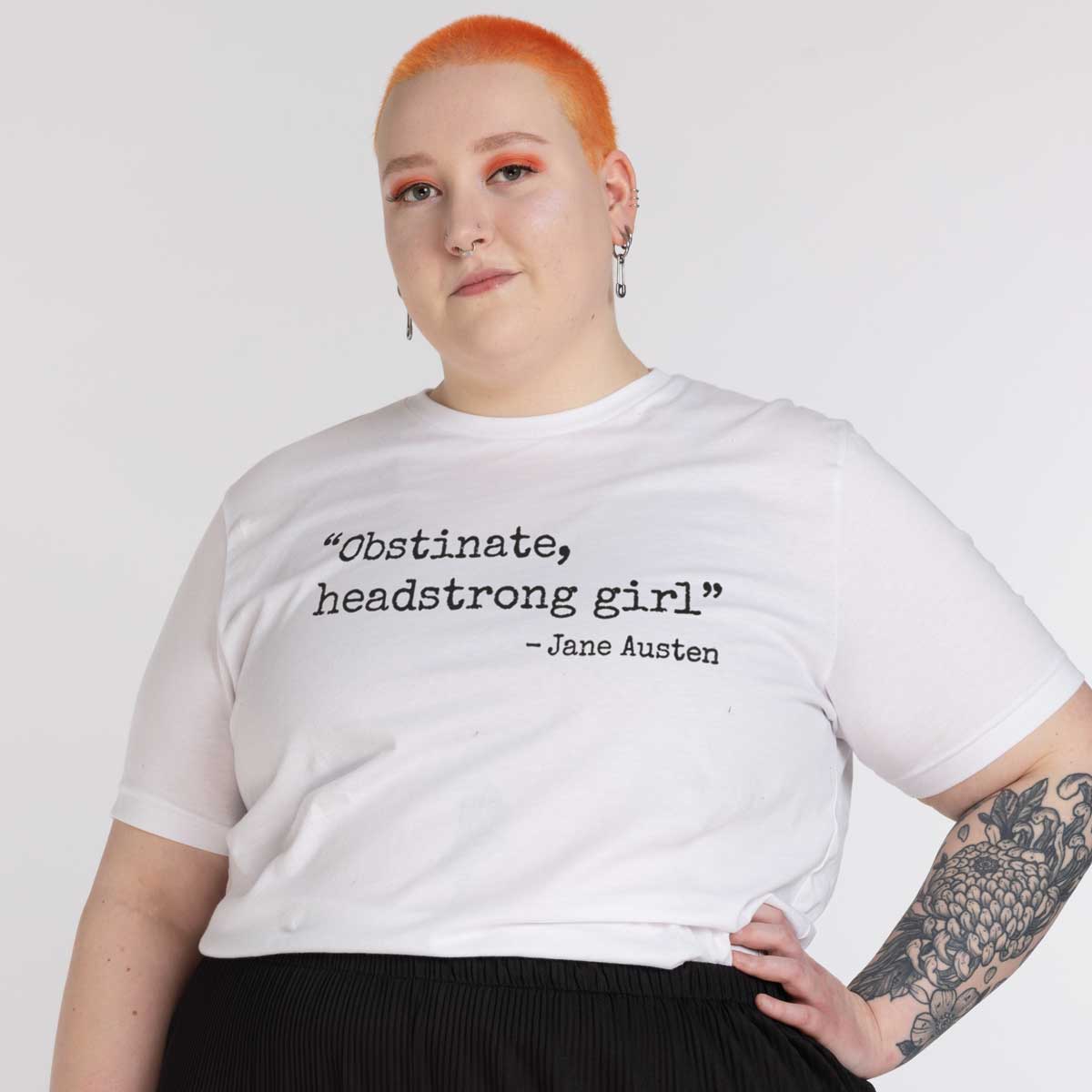 Obstinate, Headstrong Girl T-Shirt-Feminist Apparel, Feminist Clothing, Feminist T Shirt, BC3001-The Spark Company