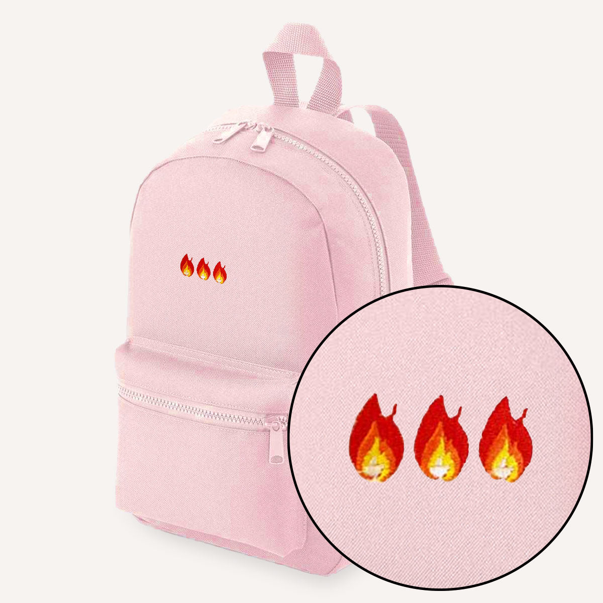 On Fire Embroidered Mini Backpack-Feminist Apparel, Feminist Gift, Feminist Mini Backpack, BG153-The Spark Company