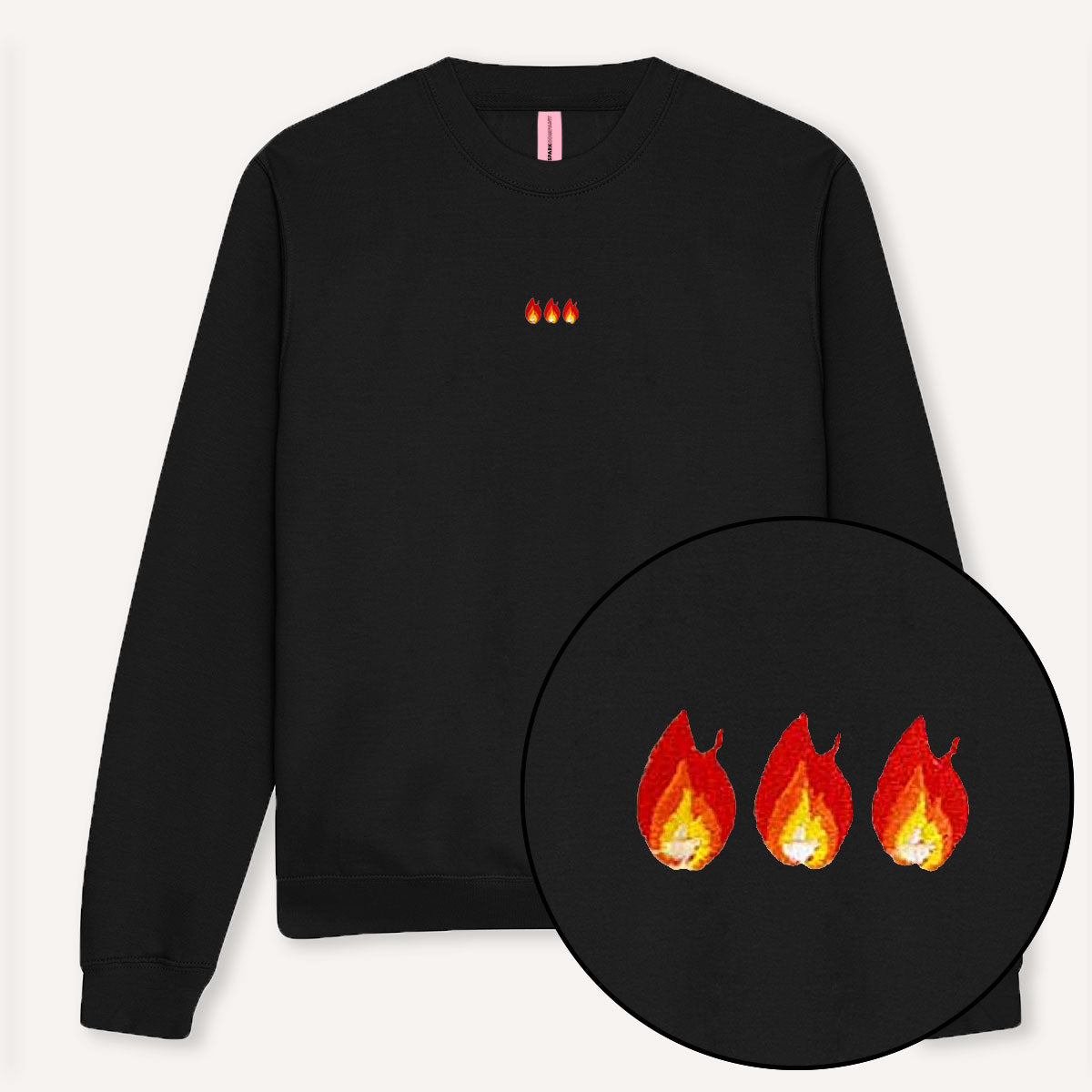 On Fire Embroidered Sweatshirt-Feminist Apparel, Feminist Clothing, Feminist Sweatshirt, JH030-The Spark Company
