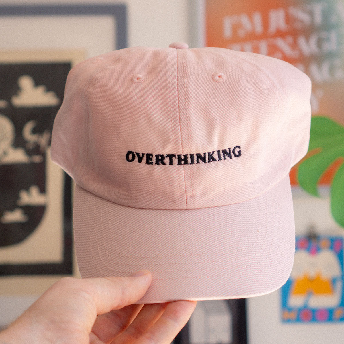 Overthinking Slogan Cap-Feminist Apparel, Feminist Gift, Slogan Cap, BC653-The Spark Company