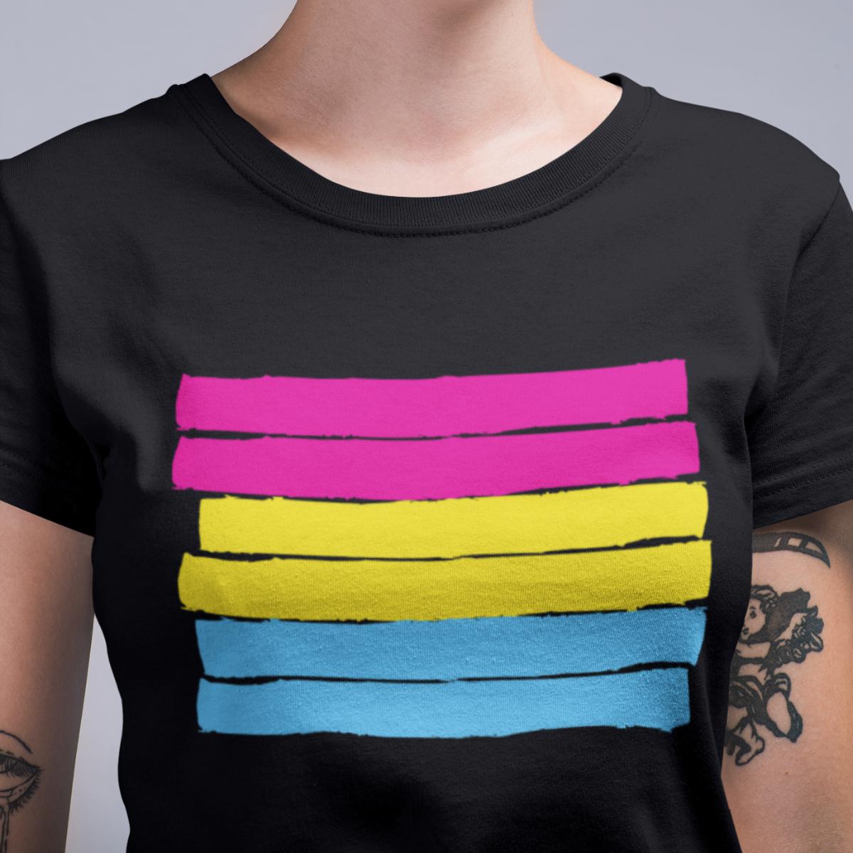 Pansexual Flag T-Shirt-LGBT Apparel, LGBT Clothing, LGBT T Shirt, BC3001-The Spark Company
