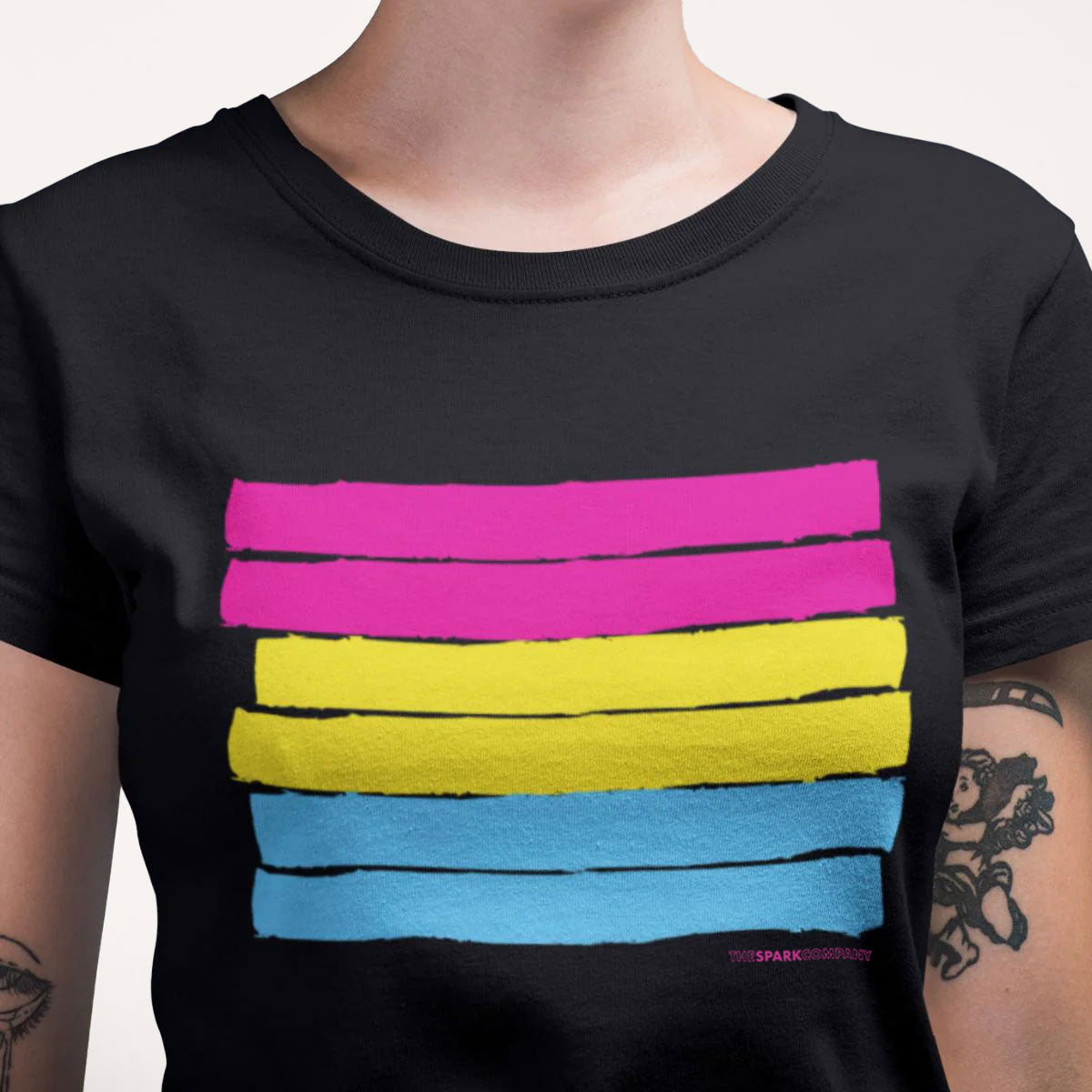 Pansexual Flag T-Shirt-LGBT Apparel, LGBT Clothing, LGBT T Shirt, BC3001-The Spark Company