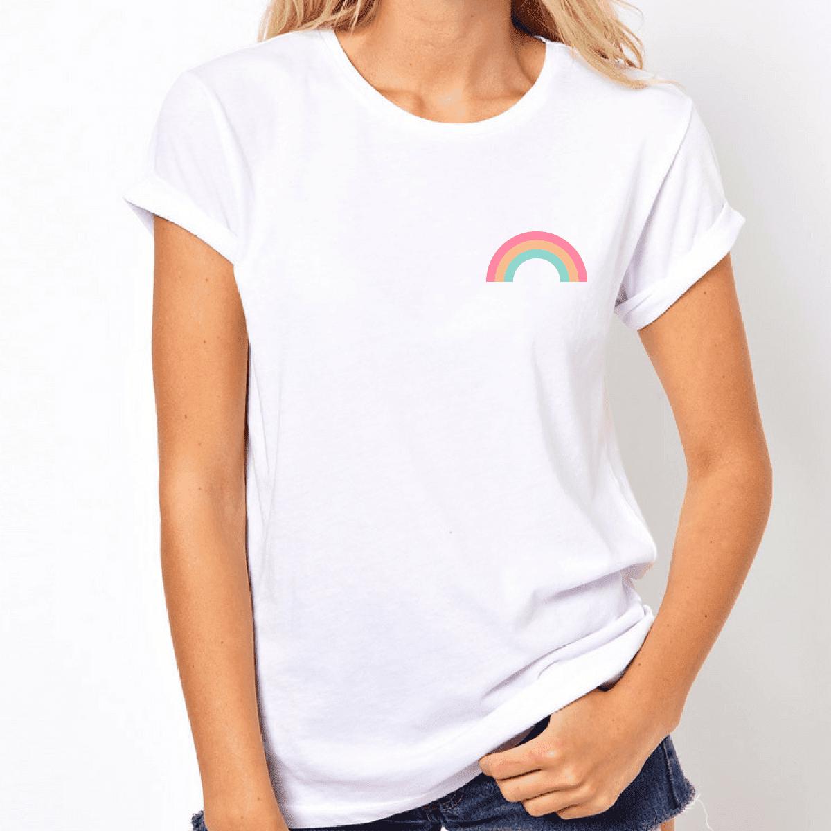 Pastel Pride Rainbow T-Shirt-LGBT Apparel, LGBT Clothing, LGBT T Shirt, BC3001-The Spark Company