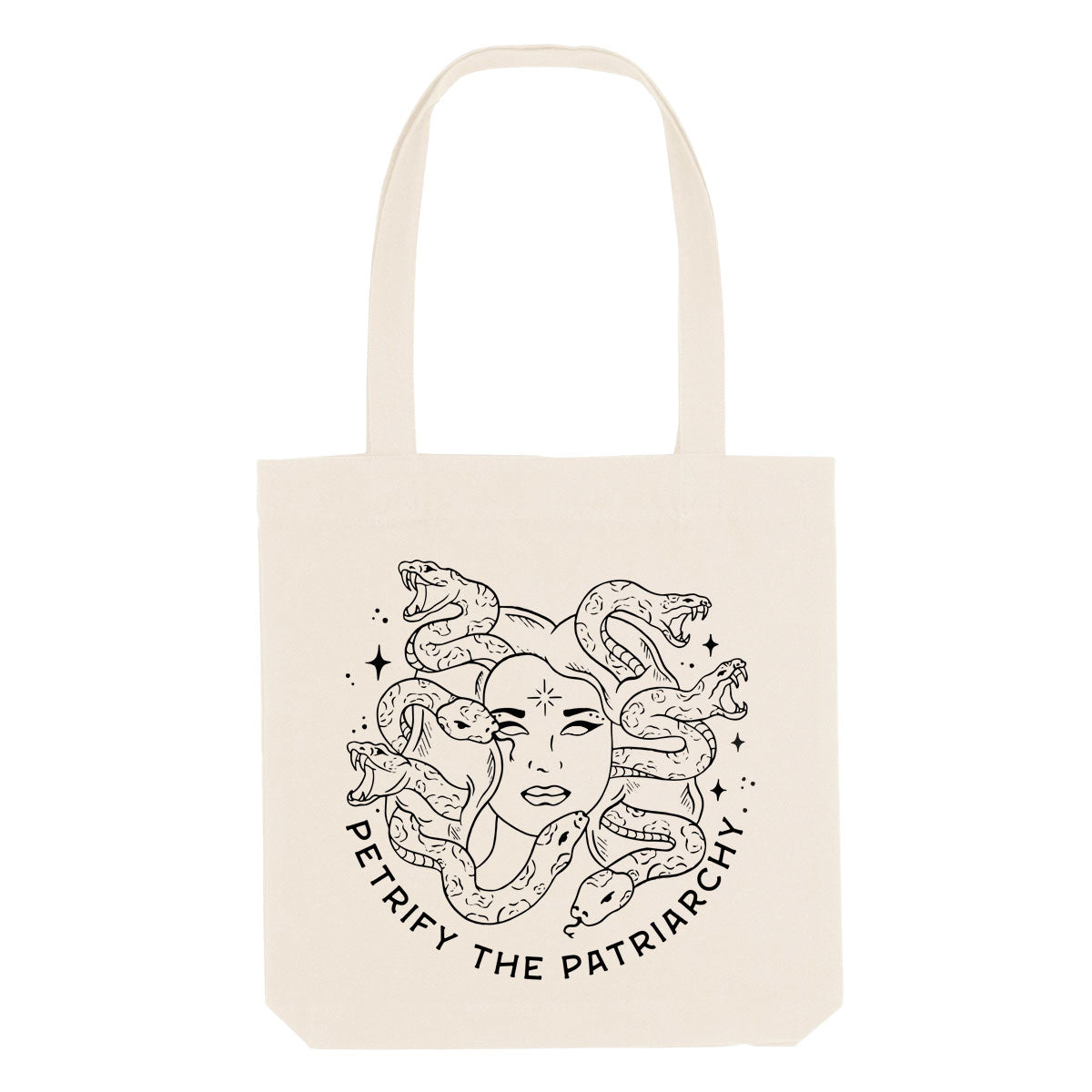 Petrify The Patriarchy Strong As Hell Tote Bag-Feminist Apparel, Feminist Gift, Feminist Tote Bag-The Spark Company