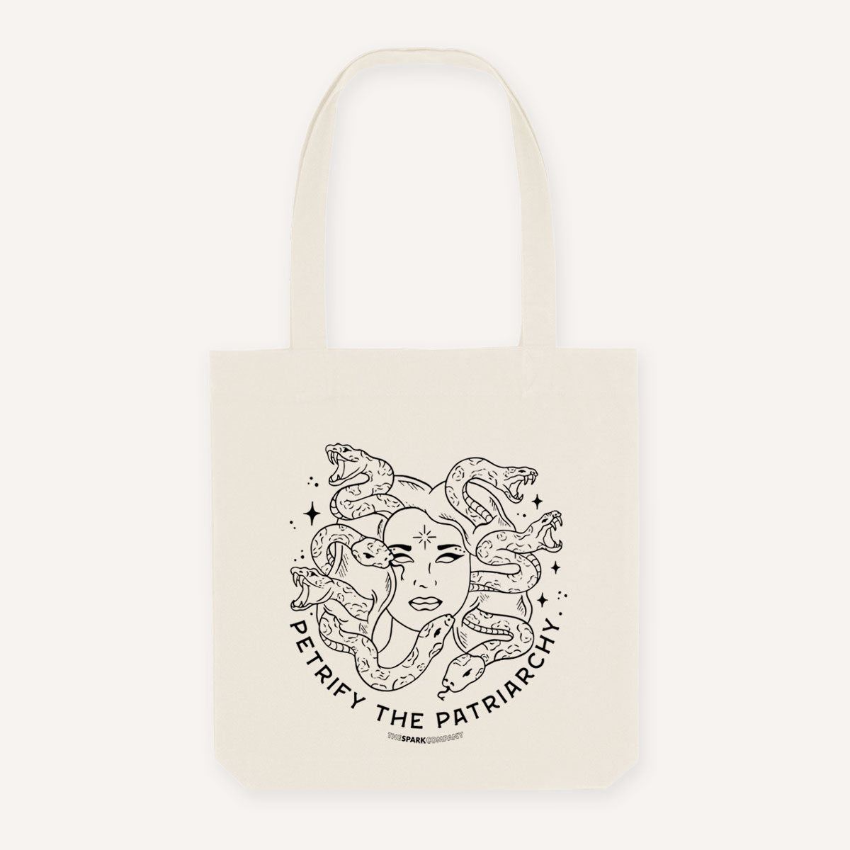 Petrify The Patriarchy Strong As Hell Tote Bag-Feminist Apparel, Feminist Gift, Feminist Tote Bag-The Spark Company