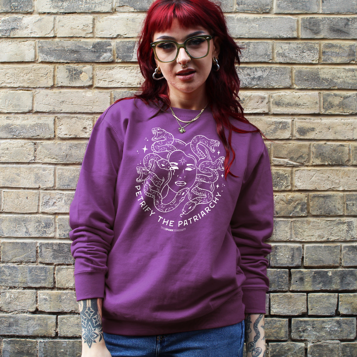 Petrify The Patriarchy Sweatshirt-Feminist Apparel, Feminist Clothing, Feminist Sweatshirt, JH030-The Spark Company