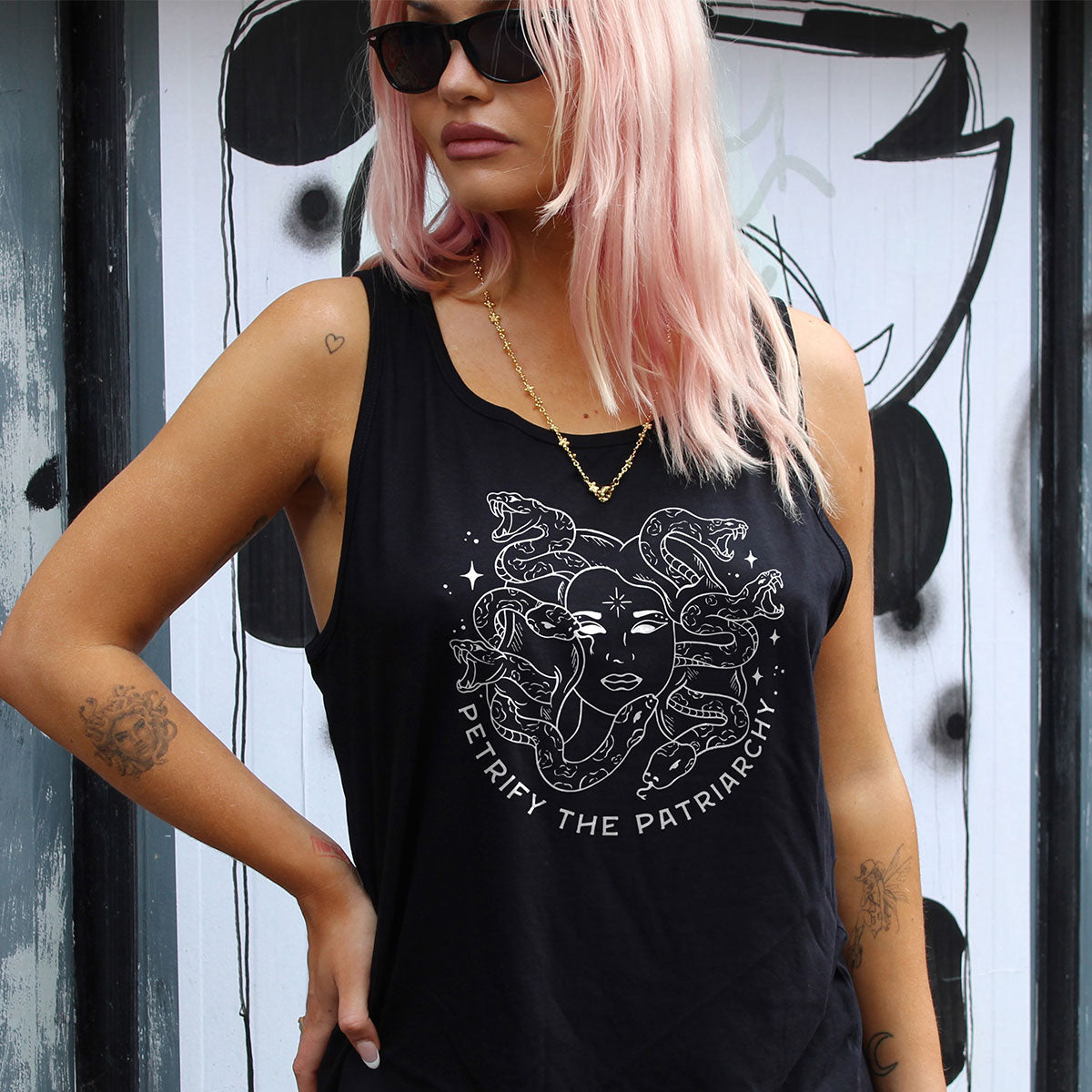 Petrify The Patriarchy Tank Top-Feminist Apparel, Feminist Clothing, Feminist Tank, 03980-The Spark Company