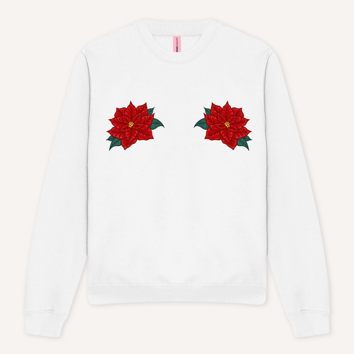 Poinsettia Tits Christmas Jumper-Feminist Apparel, Feminist Clothing, Feminist Sweatshirt, JH030-The Spark Company