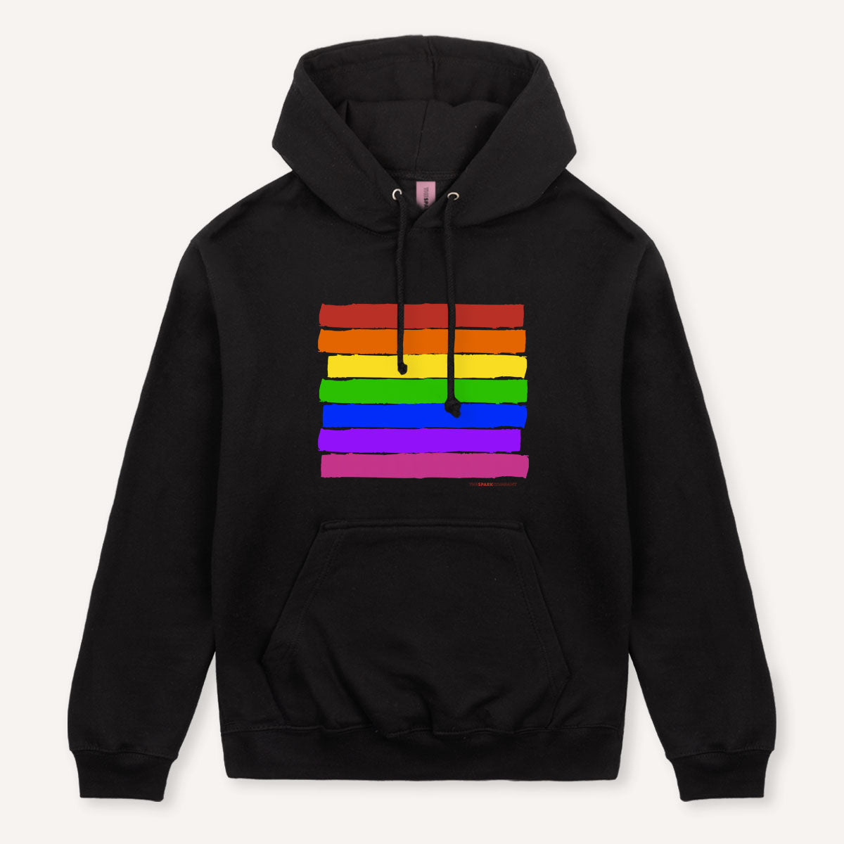 Pride Flag Hoodie-Feminist Apparel, Feminist Clothing, Feminist Hoodie, JH001-The Spark Company