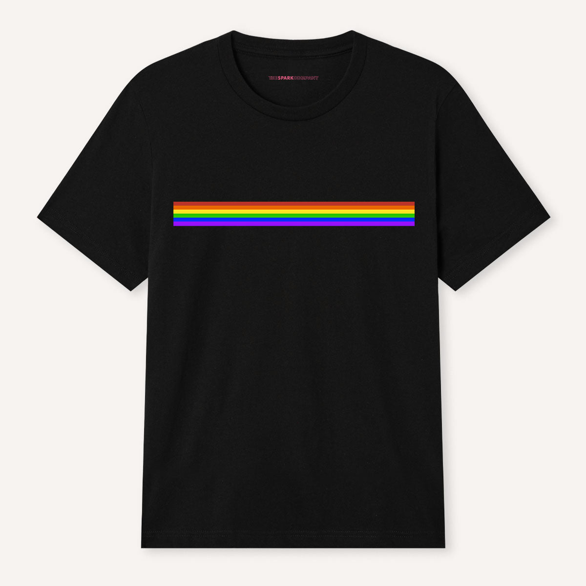 Pride Flag Stripe T-Shirt-LGBT Apparel, LGBT Clothing, LGBT T Shirt, BC3001-The Spark Company