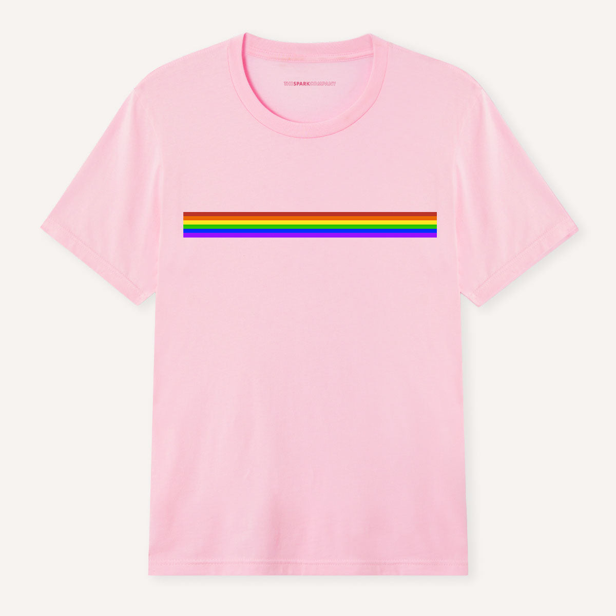 Pride Flag Stripe T-Shirt-LGBT Apparel, LGBT Clothing, LGBT T Shirt, BC3001-The Spark Company