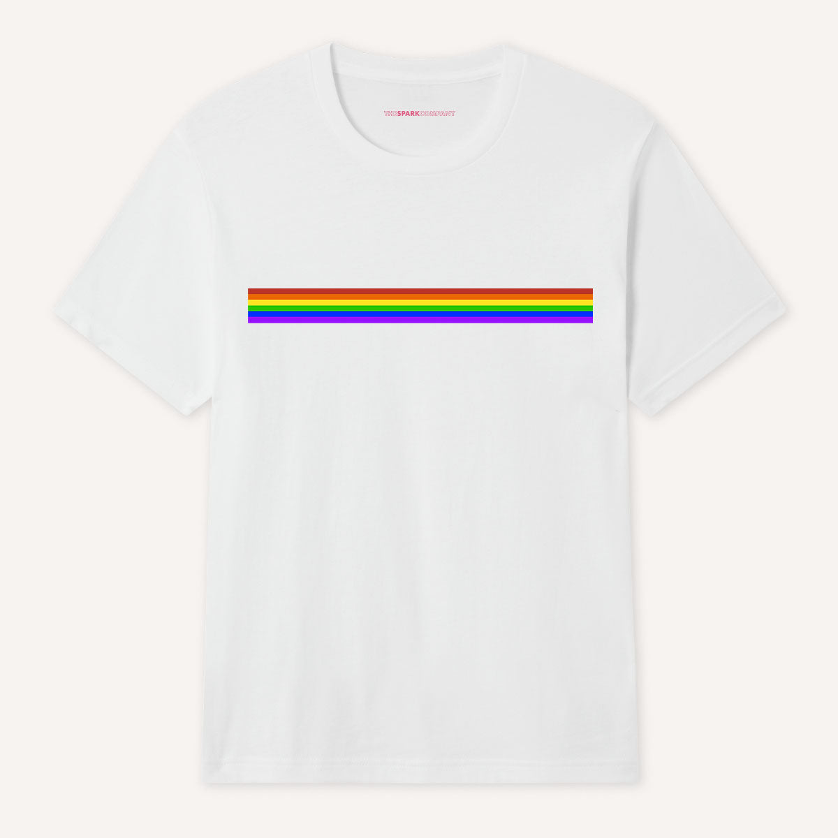 Pride Flag Stripe T-Shirt-LGBT Apparel, LGBT Clothing, LGBT T Shirt, BC3001-The Spark Company