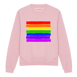 Pride Flag Sweatshirt-LGBT Apparel, LGBT Clothing, LGBT Sweatshirt, JH030-The Spark Company