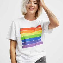Load image into Gallery viewer, Pride Flag T-Shirt-LGBT Apparel, LGBT Clothing, LGBT T Shirt, BC3001-The Spark Company