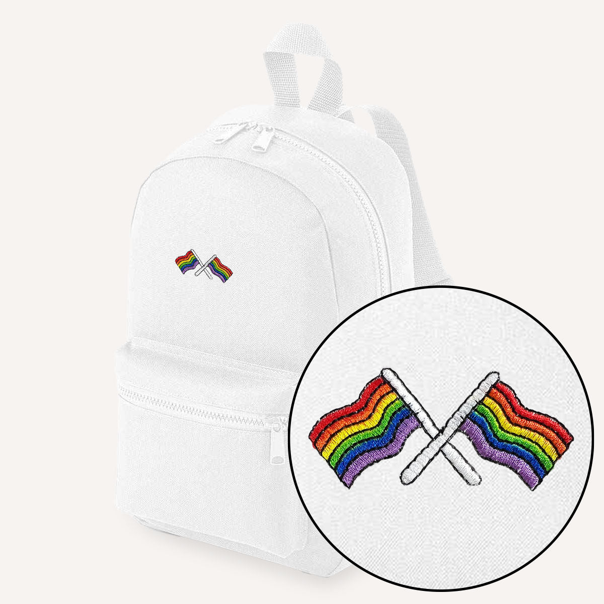 Pride Flags Embroidered Mini Backpack-LGBT Apparel, LGBT Gift, LGBT Mini Backpack, BG153-The Spark Company