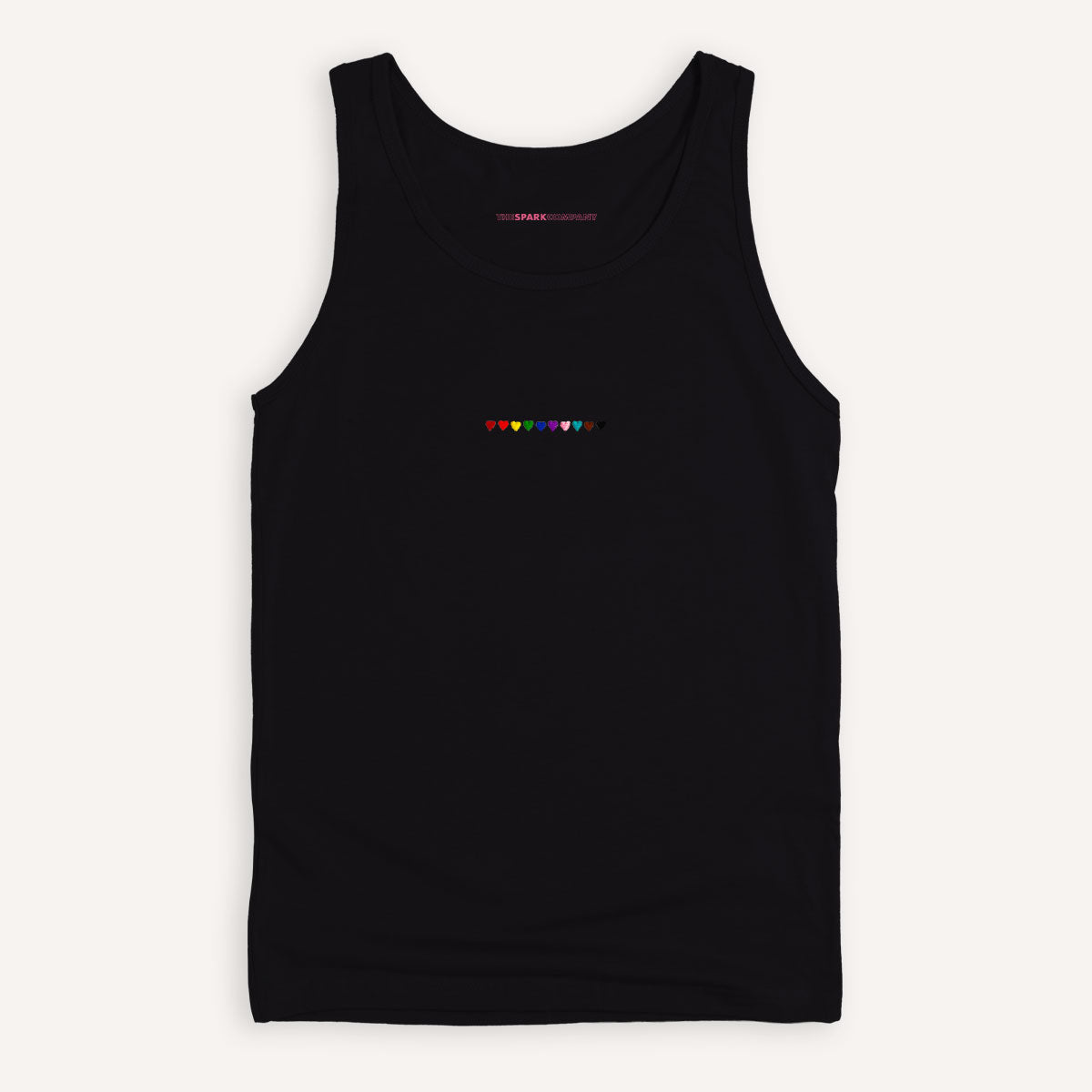 Pride Hearts Embroidered Tank Top-LGBT Apparel, LGBT Clothing, LGBT Tank, 03980-The Spark Company
