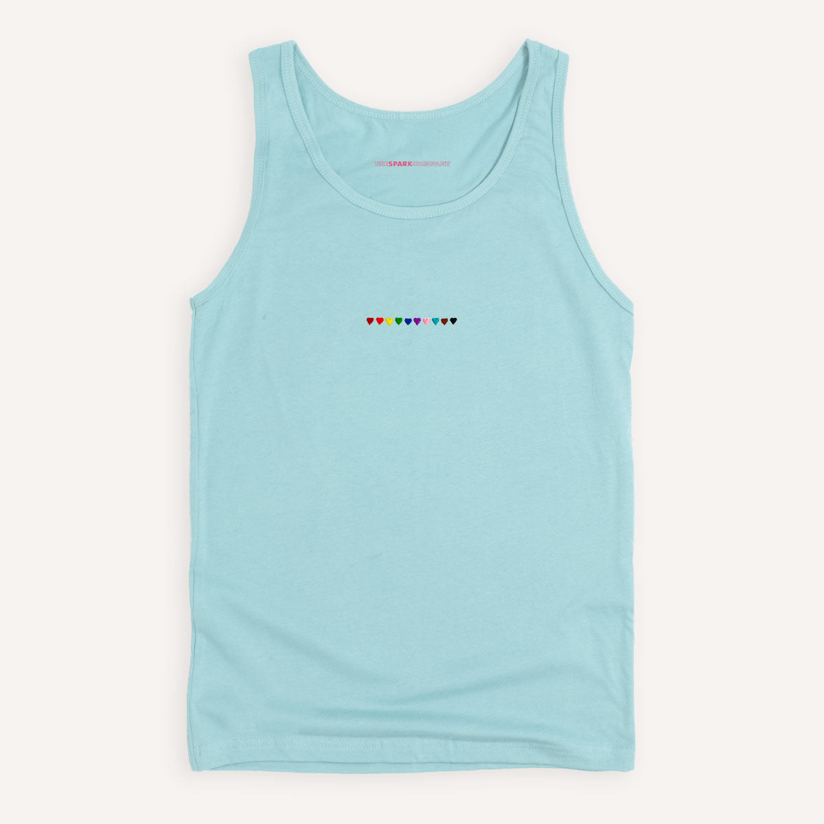 Pride Hearts Embroidered Tank Top-LGBT Apparel, LGBT Clothing, LGBT Tank, 03980-The Spark Company