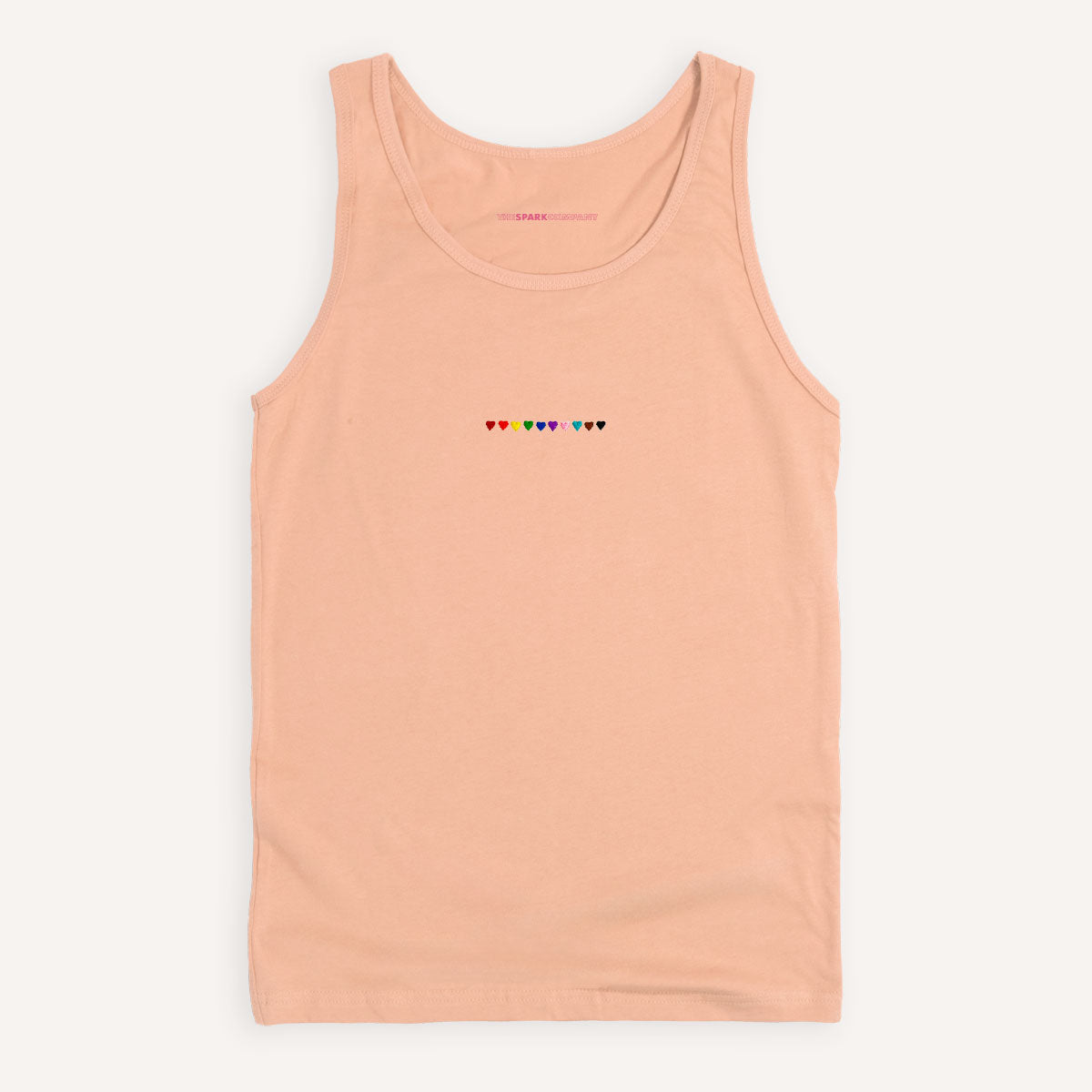 Pride Hearts Embroidered Tank Top-LGBT Apparel, LGBT Clothing, LGBT Tank, 03980-The Spark Company